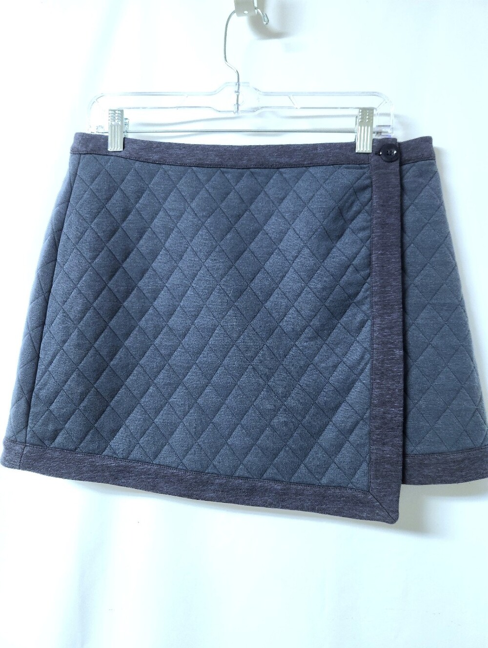 Sundance Sidewalk Stroll Blue Diamond Quilted Wrap Skirt NWT 10